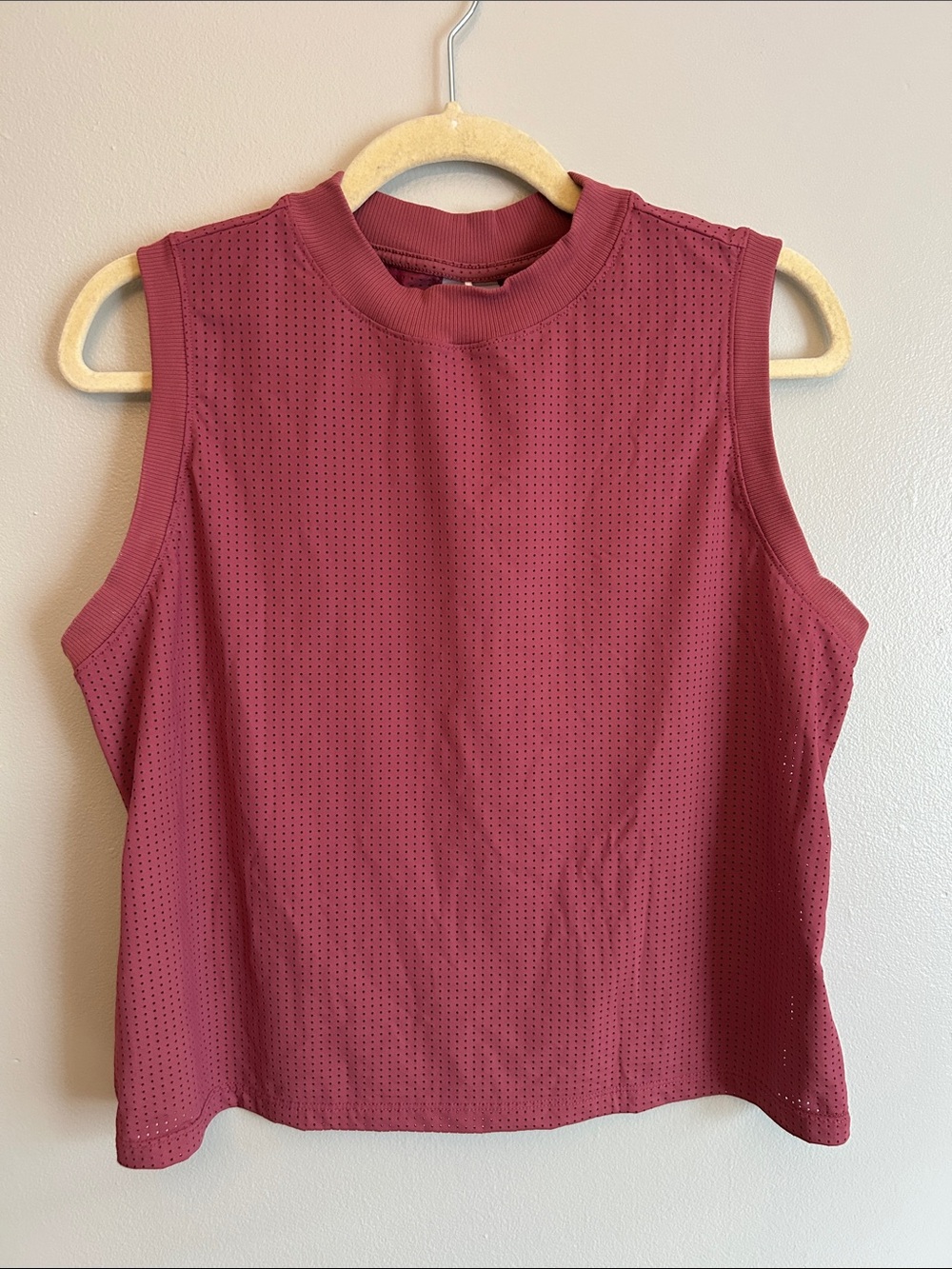 Calia Women's Active Sleeveless Perforated Crop Tank Top - Wine